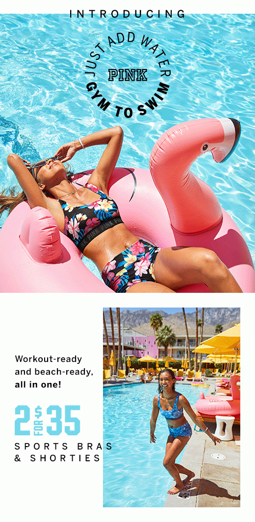 victoria secret pink gym to swim