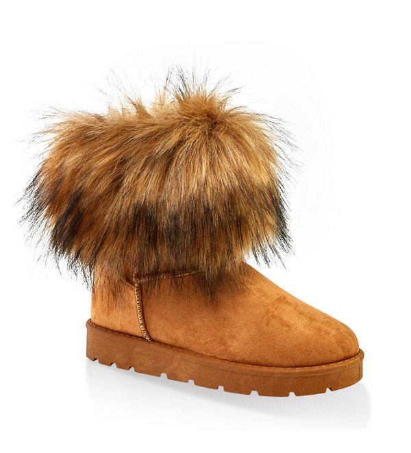 Faux Fur Cuff Boots