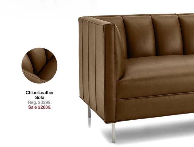 Chloe Leather Sofa Reg. $3299. Sale $2639.
