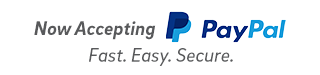 Now Accepting PayPal. Fast. Easy. Secure.