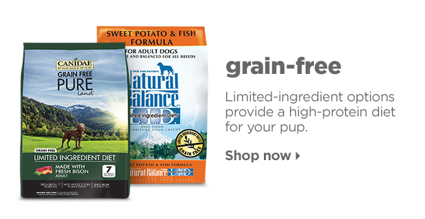 Shop grain-free dog food >
