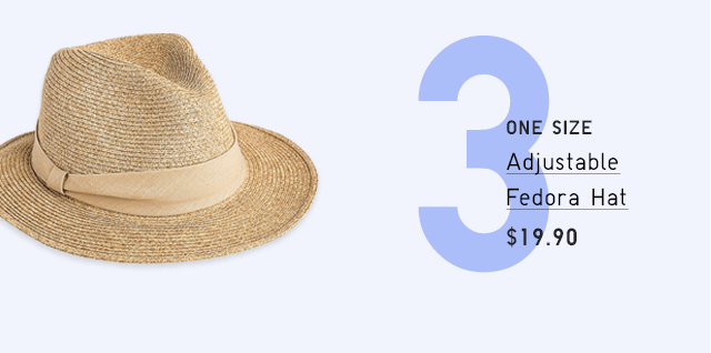 ADJUSTABLE FEDORA HAT $19.90