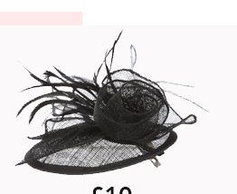 Womens Black Clip Fascinator