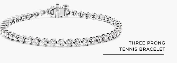 Three Prong Tennis Bracelet