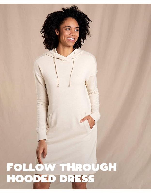 Follow Through Hooded Dress in Oatmeal