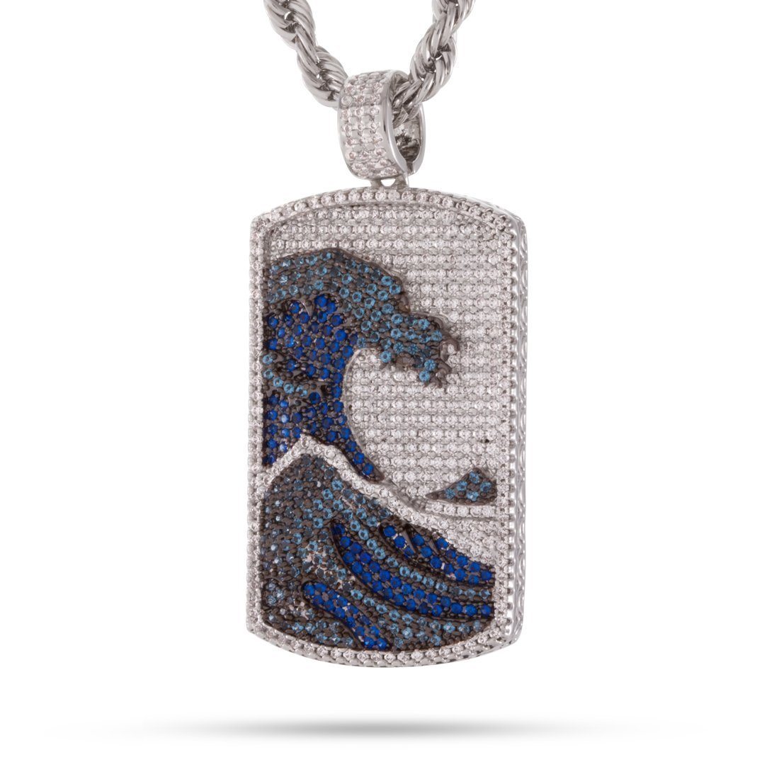 Image of The Great Wave Dog Tag Necklace