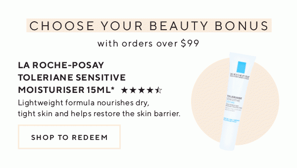 Choose your beauty bonus with orders over $99