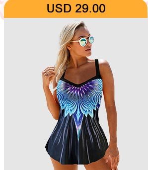 Printed Spaghetti Strap Swimdress and Panty