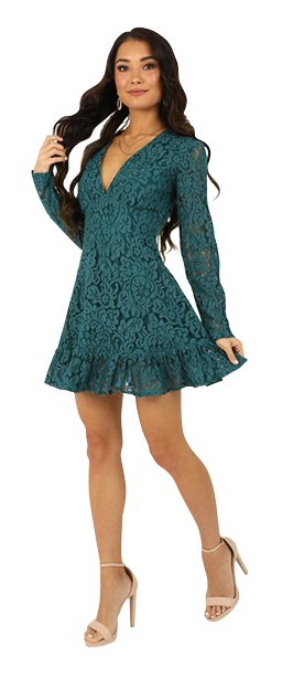 Shop: Love And Leave Dress In Teal Lace
