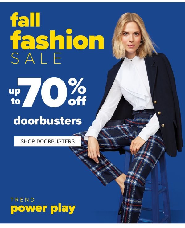 Fall Fashion Sale! Up to 70% off - Shop Doorbusters