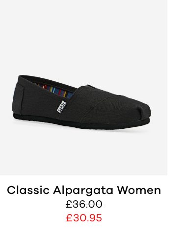 Toms Classic Alpargata Womens Slip On Shoes