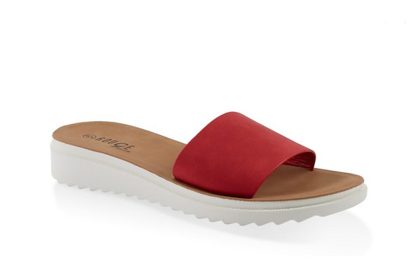 Single Band Platform Slide Sandals