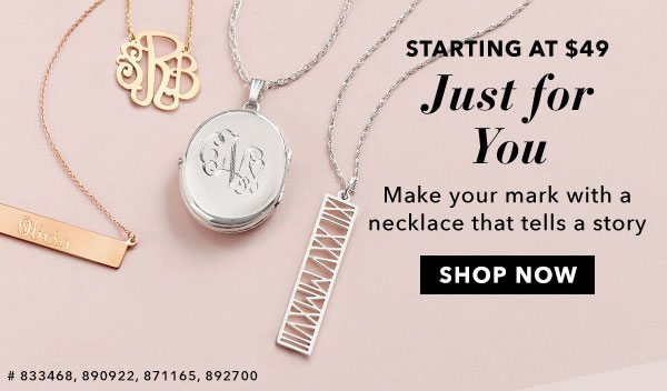 Monogram Necklace. Shop Now