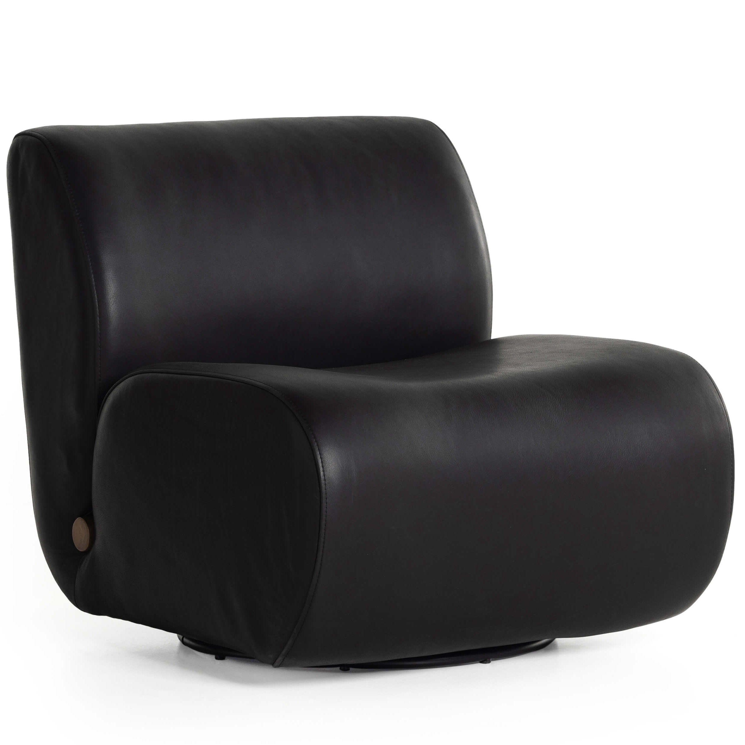 Image of Siedell Leather Chair, Harness Black