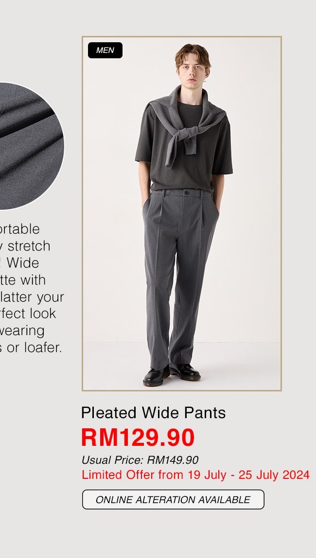 Pleated Wide Pants