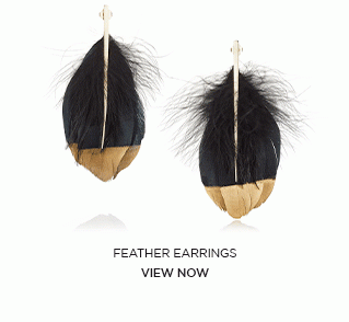 FEATHER EARRINGS. VIEW NOW.