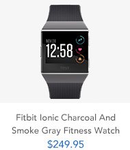 Shop Fitbit Ionic Charcoal And Smoke Gray Fitness Watch