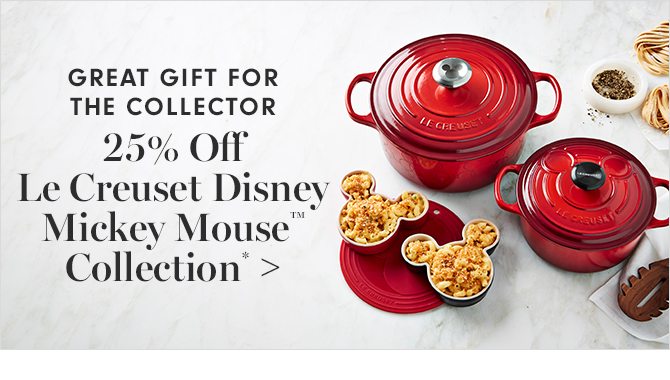 25% Off Le Creuset Disney Mickey Mouse™ Collection* 