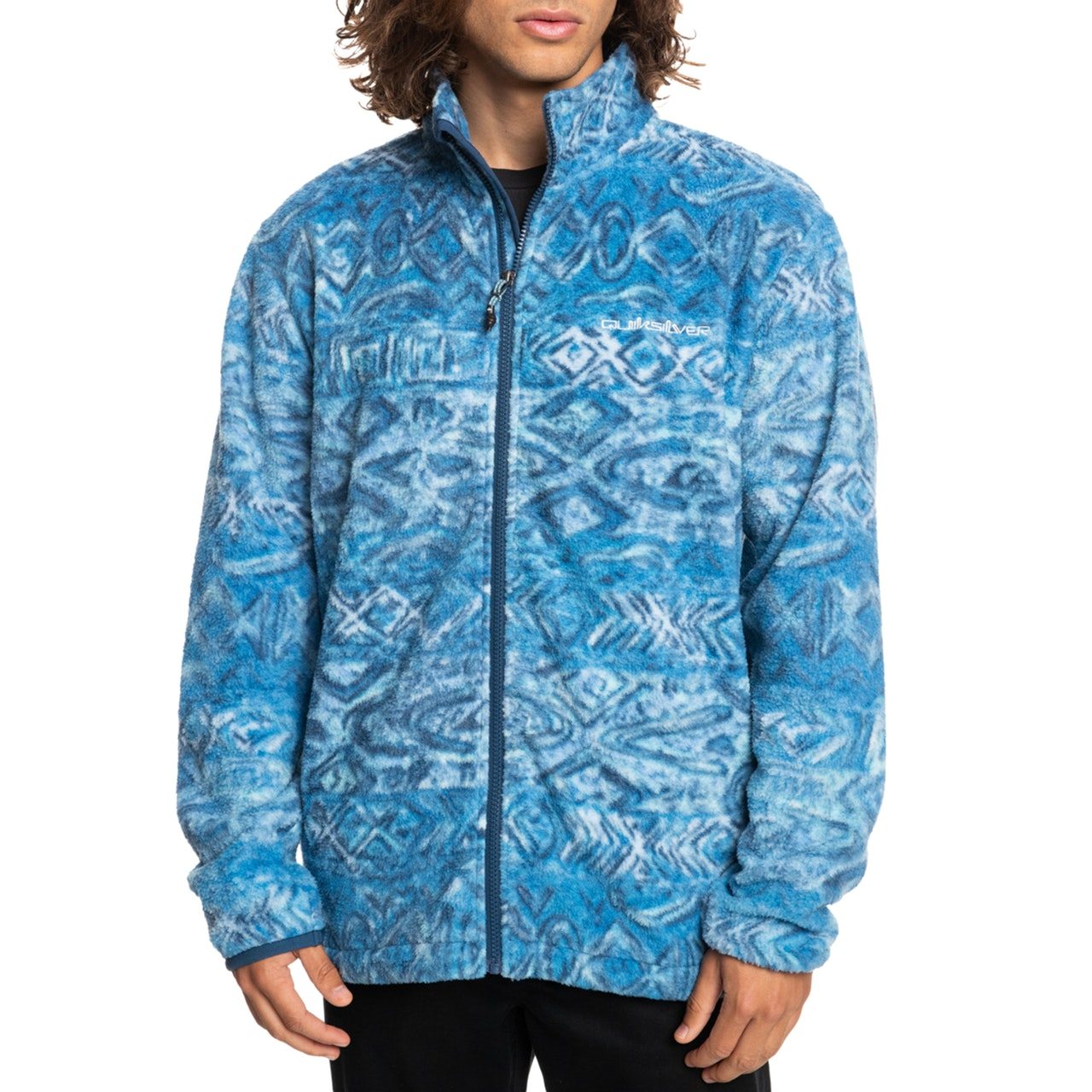 Quiksilver Clean Coasts Mens Fleece - Insignia Blue Heyday Fleece