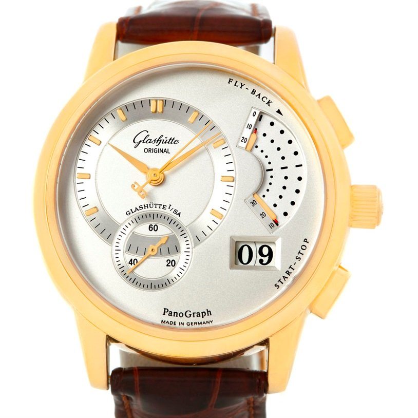 Image of Glashutte PanoGraph 61-03-25-15-04 Manual 18K Yellow Gold 39.4mm Mens Watch 