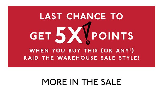 GET 5X! POINTS