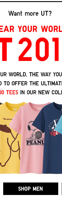 UT 2018 - WEAR YOUR WORLD, THE WAY YOU LIKE — WE'RE PROUD TO OFFER THE ULTIMATE LINEUP OF OVER 1,000 TEES IN OUR NEW COLLECTION. - SHOP NOW