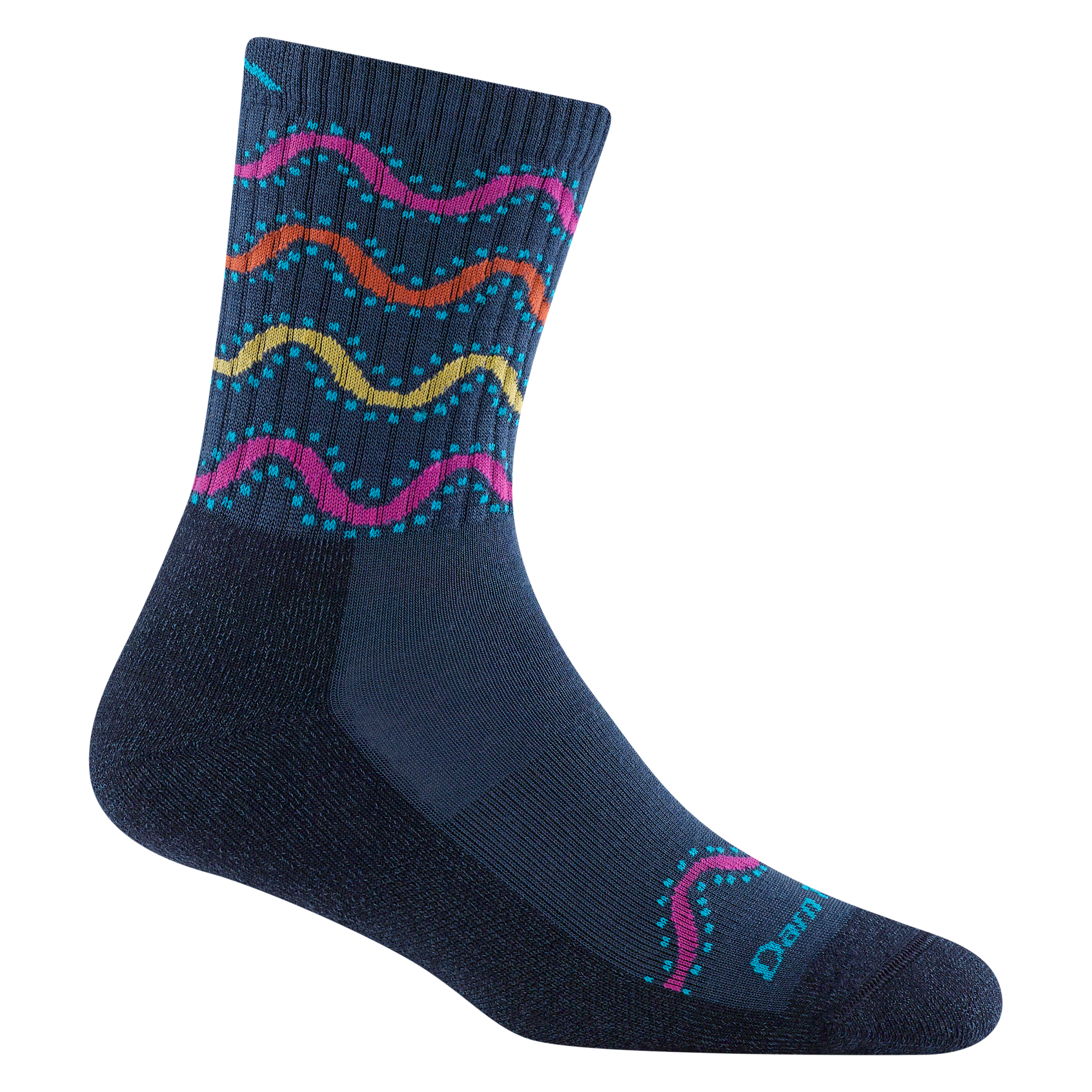 Image of Women's Wandering Stripe Micro Crew Lightweight Hiking Sock