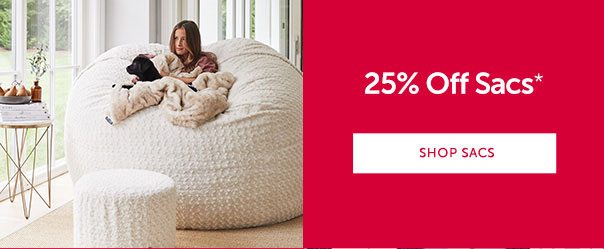Get 25% Off Sacs* | SHOP SACS >>
