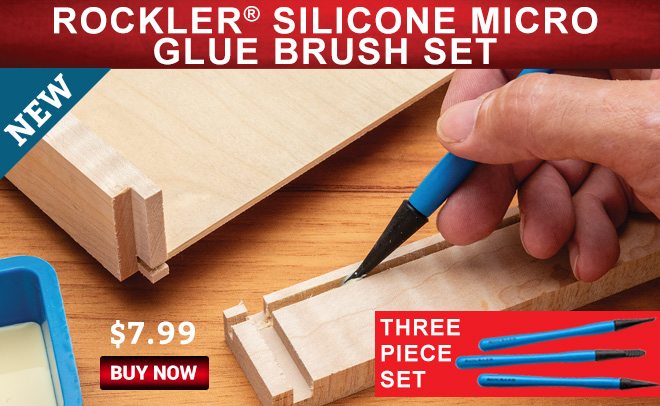 New! Rockler Silicone Micro Glue Brush Set