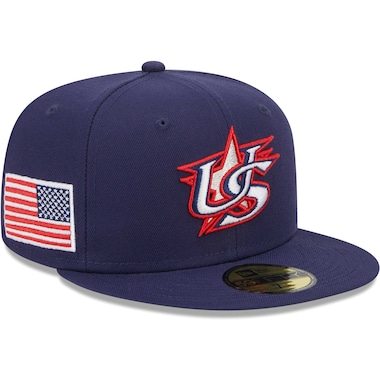 Men's New Era Navy USA Baseball 2023 World Baseball Classic 59FIFTY Fitted Hat