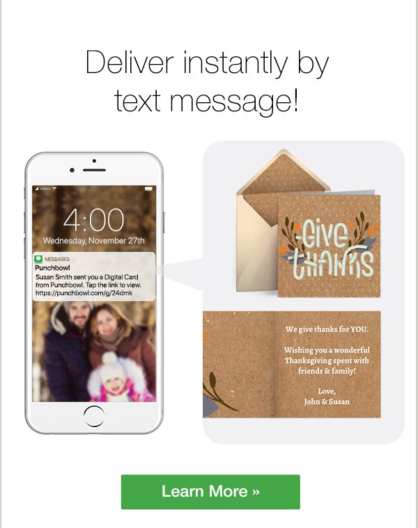 Deliver instantly by text message! Learn More >>