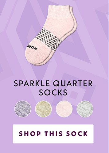 Women Sparkle Quarter Socks | Shop This Sock
