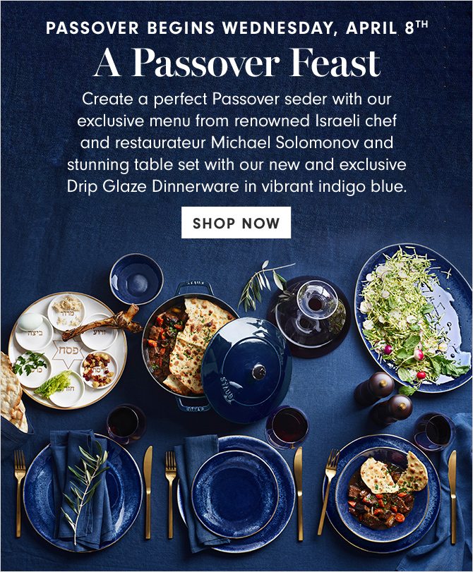 PASSOVER BEGINS WEDNESDAY, APRIL 8TH - A Passover Feast - SHOP NOW
