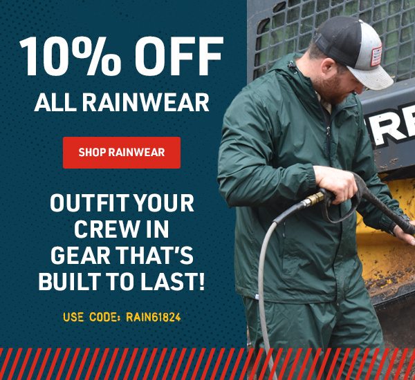 10% off All Rainwear - Use Code: RAIN61824