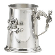 Pewter Pirate Skull Tankard