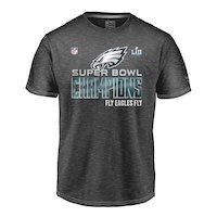 Youth Philadelphia Eagles NFL Pro Line by Fanatics Branded Heather Charcoal Super Bowl LII Champions Trophy Collection Locker Room T-Shirt