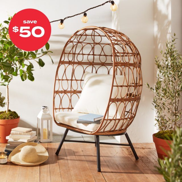 bee and willow home stationary egg chair