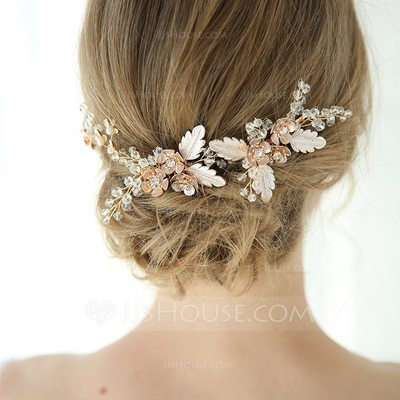 Classic Alloy Hairpins/Combs & Barrettes With Rhinestone (Se...