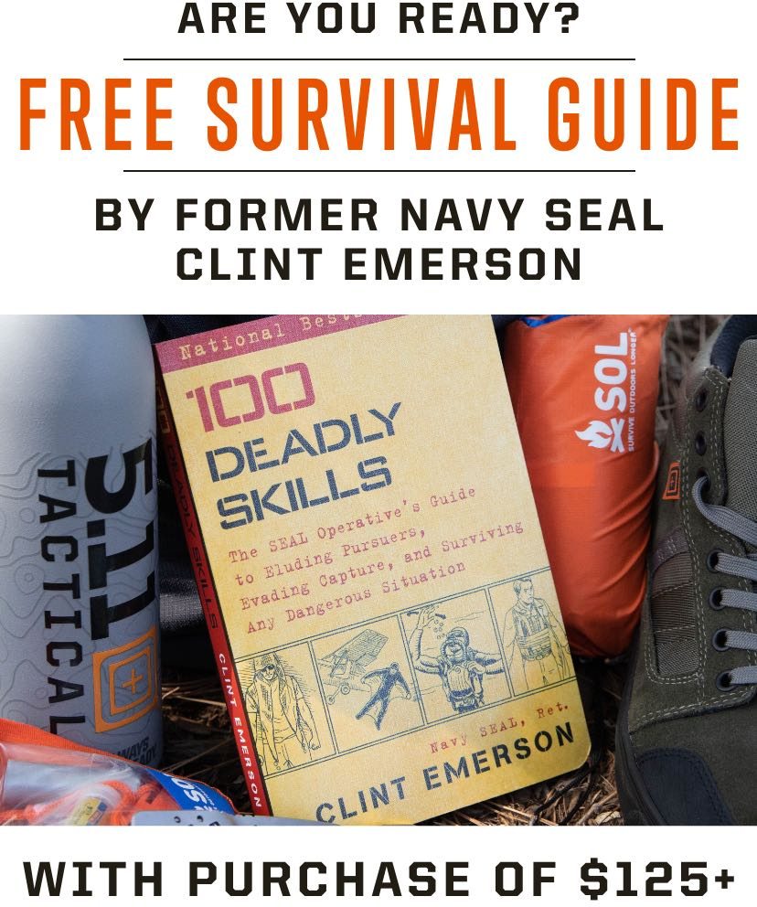 Free Survival Guide with $125+ purchase.
