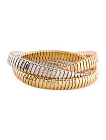 18K Tri-Gold Rolling Bangle Bracelet