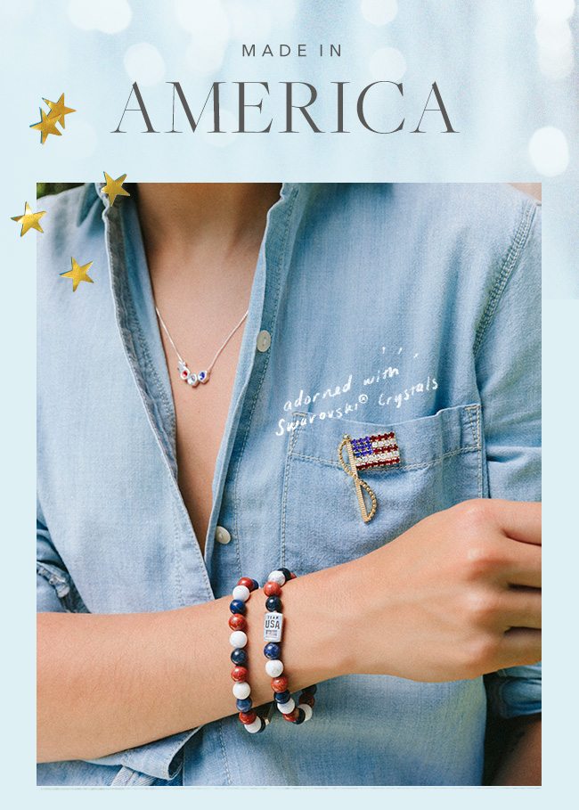 Made in America: NEW Swarovski Crystal Flag Pins