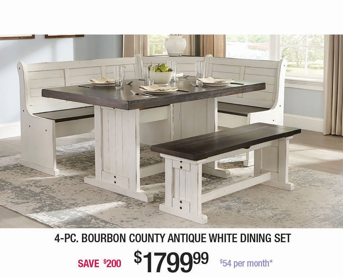 Bourbon-County-Antique-White-Dining-Set