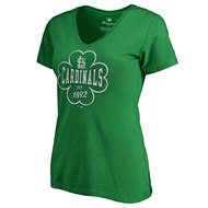 Women's Fanatics Branded Kelly Green St. Louis Cardinals 2018 St. Patrick's Day Emerald Isle Plus Size V-Neck T-Shirt