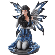 Black Cat Fairy Statue