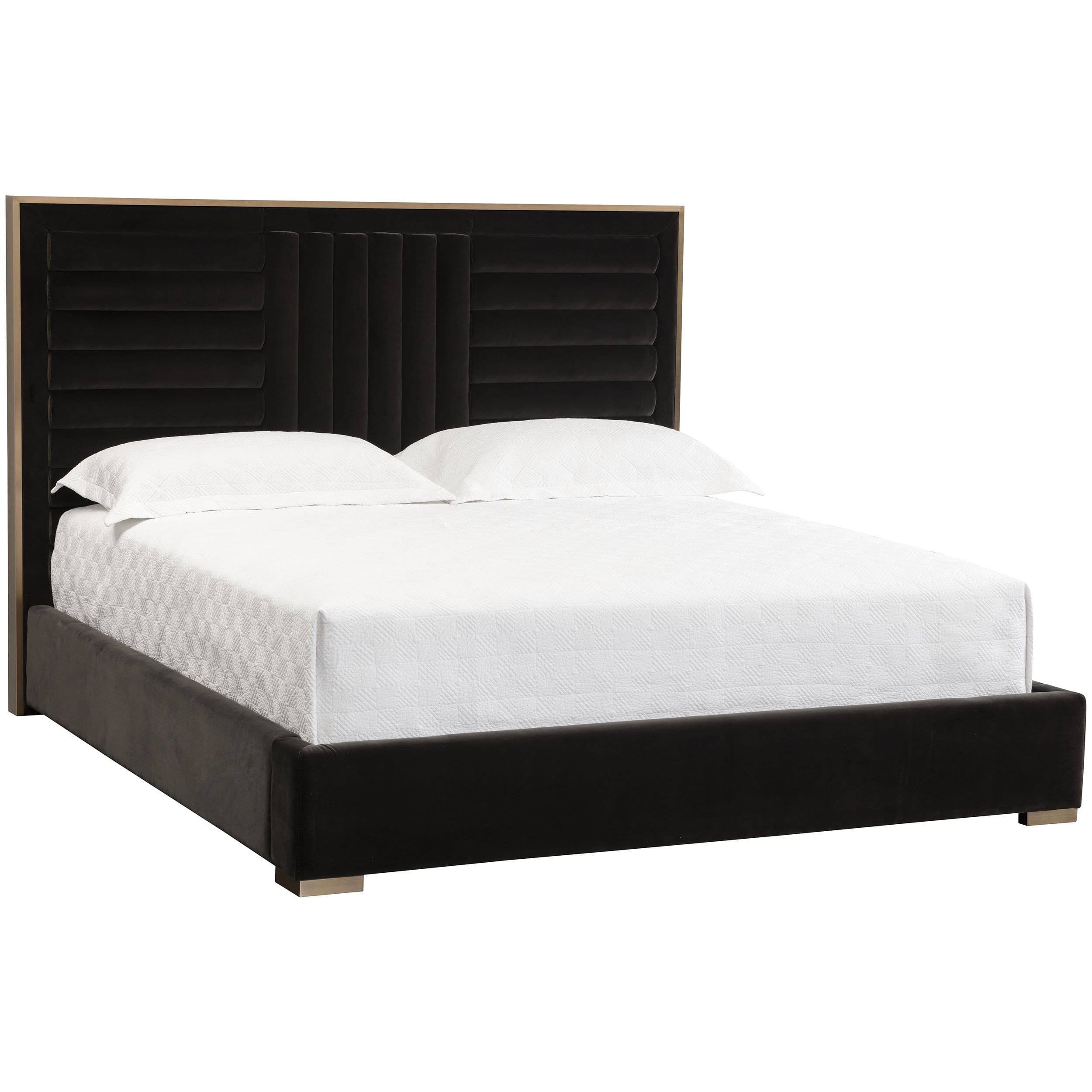Image of Mabel Bed, King, Antique Brass, Abbington Charred Brown