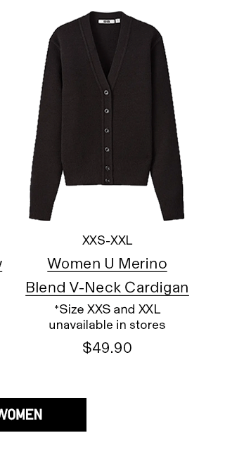 PDP8 - WOMEN U MERINO BLEND V-NECK CARDIGAN