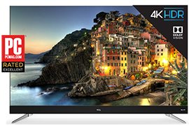 TCL 55C807 55 4K Ultra HD Dolby Vision HDR Roku Smart LED-backlit HDTV w/ 3x HDMI Inputs