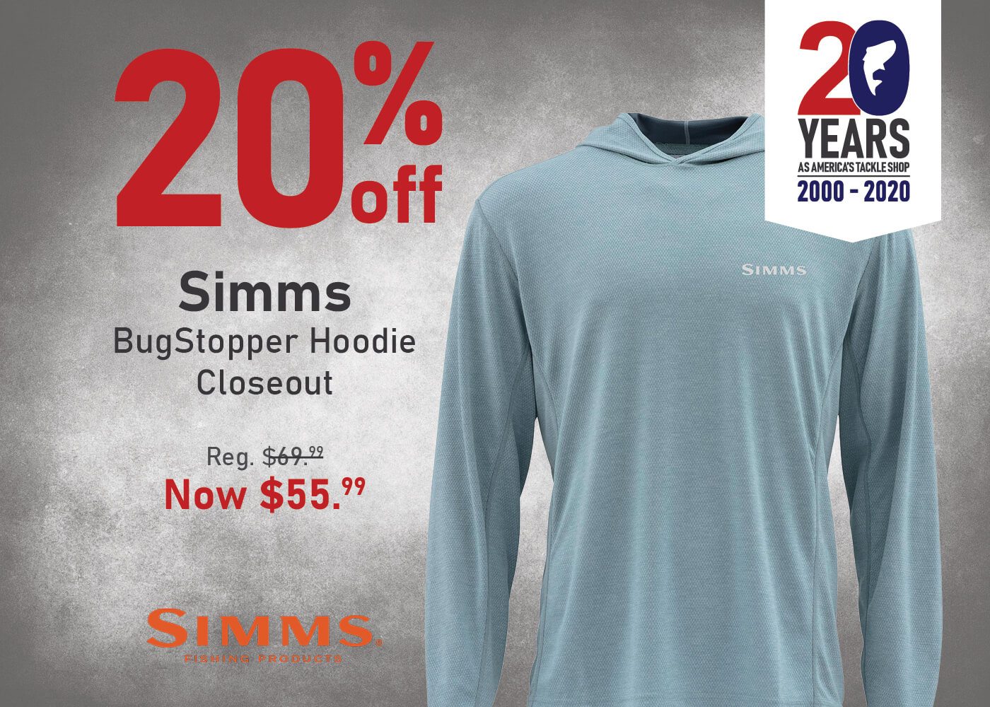 Save 20% on the Simms BugStopper Hoodie - Closeout