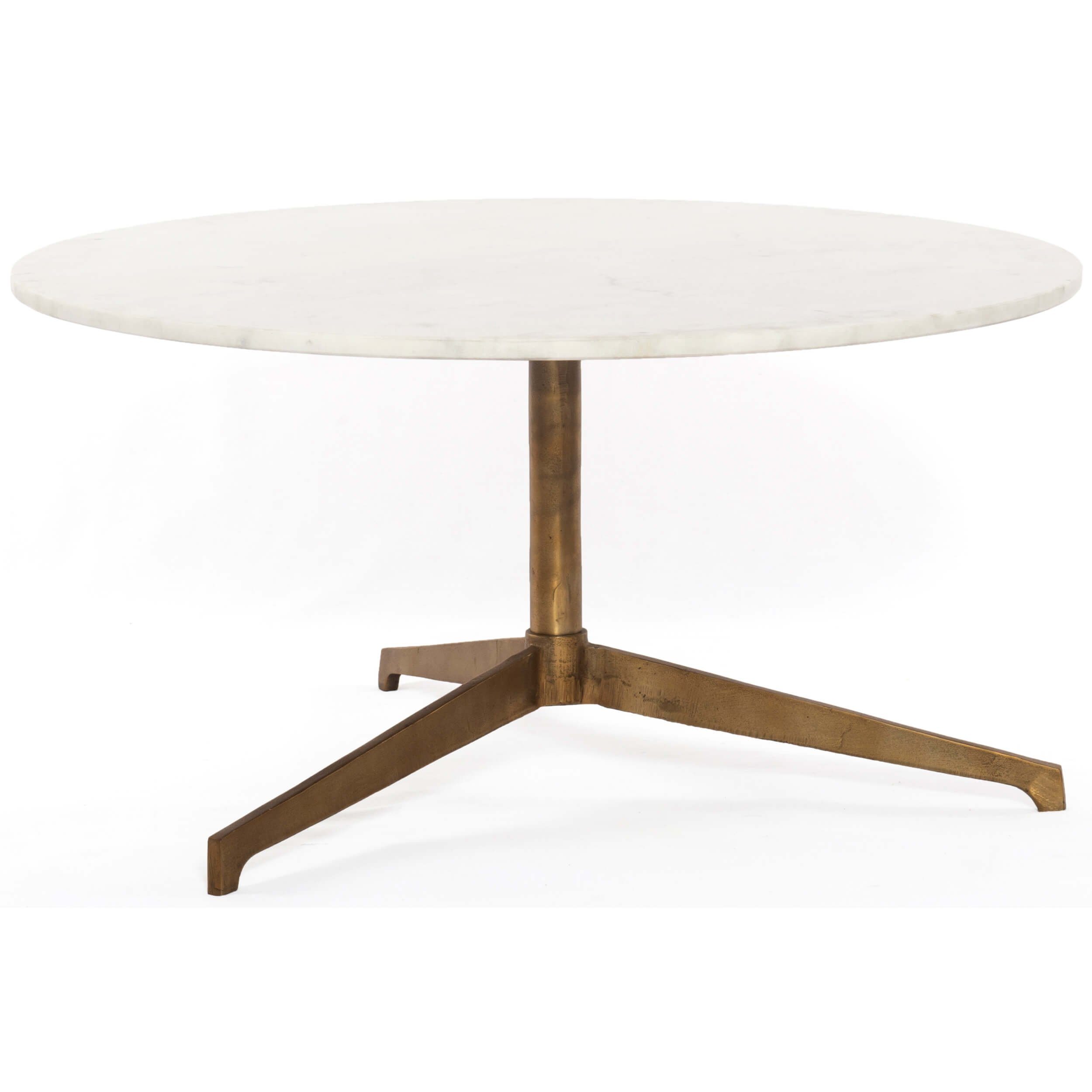 Image of Helen Round Coffee Table, Raw Brass