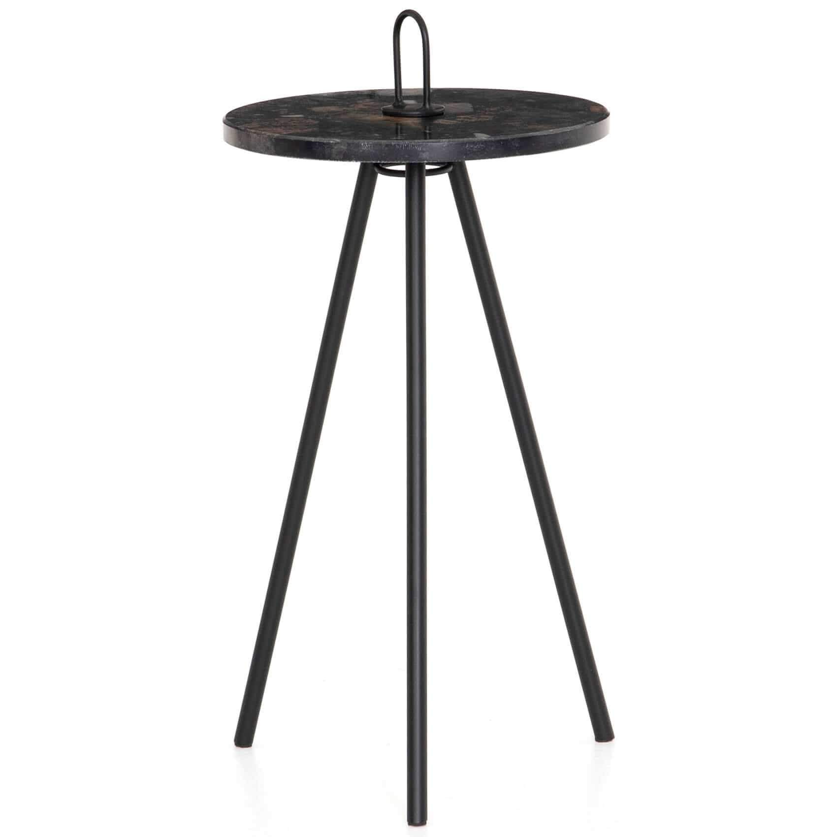Image of Alva Accent Table, Black Marble